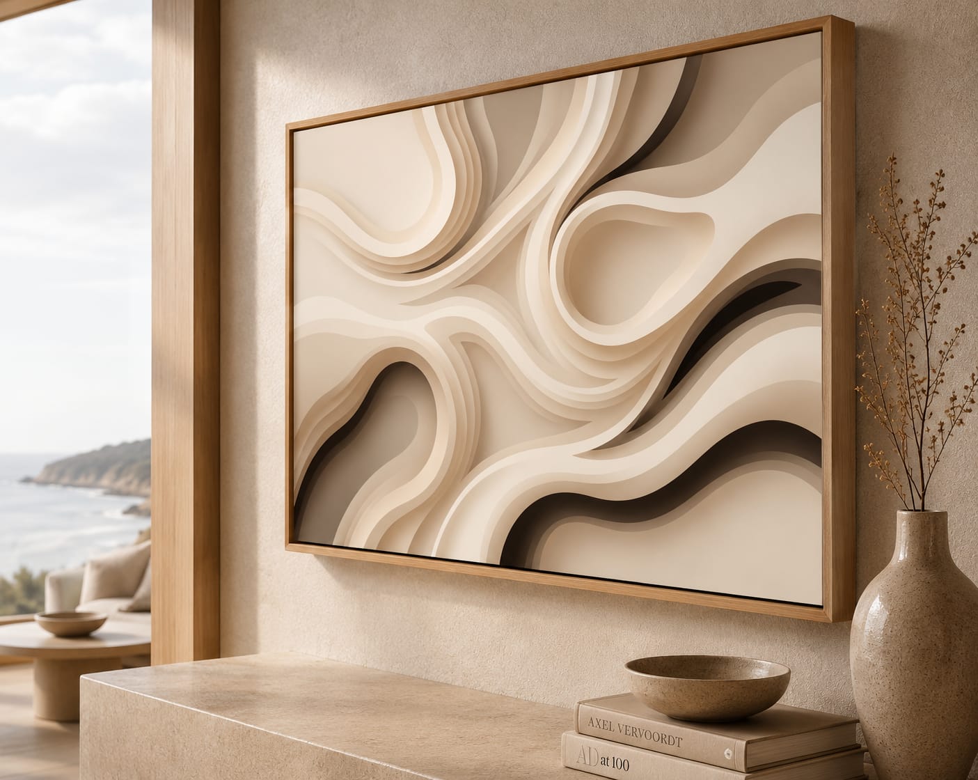 Desert Flow – Luxury Neutral Abstract Printable Wall Art