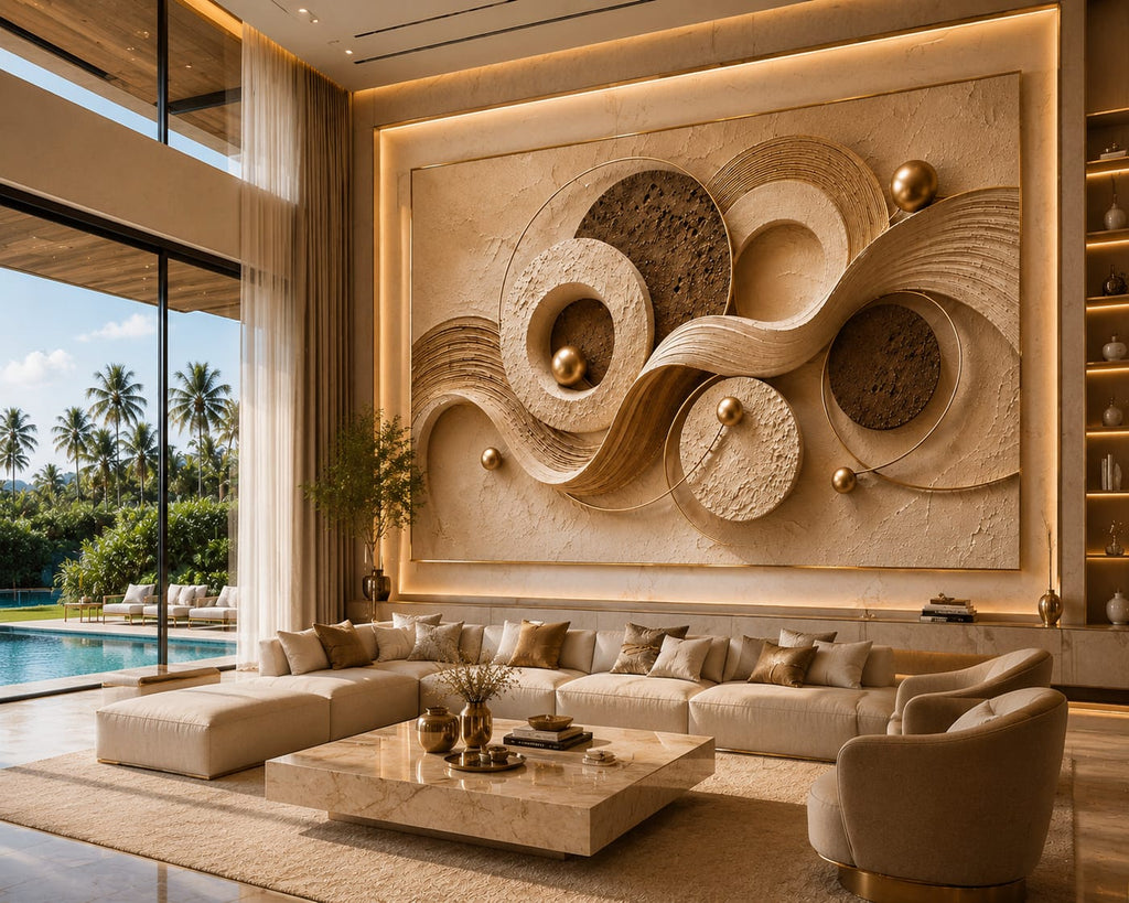 Golden Orbit – Luxury Modern Abstract Printable Wall Art