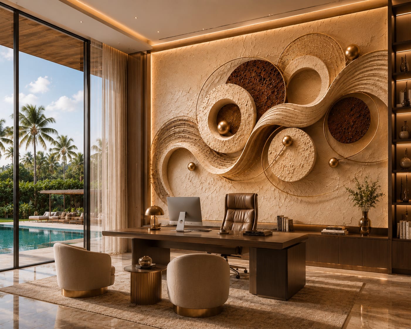Golden Orbit – Luxury Modern Abstract Printable Wall Art