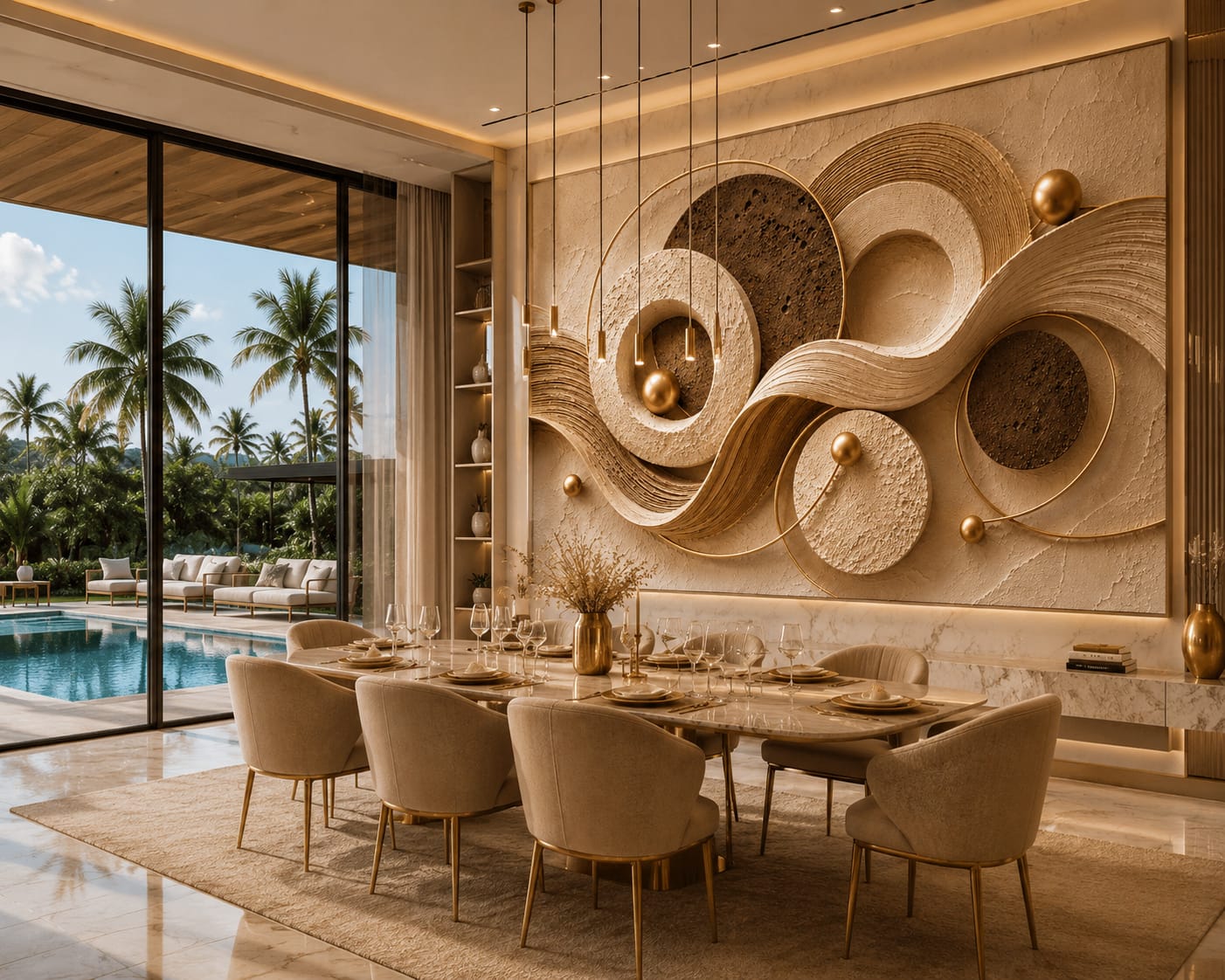 Golden Orbit – Luxury Modern Abstract Printable Wall Art