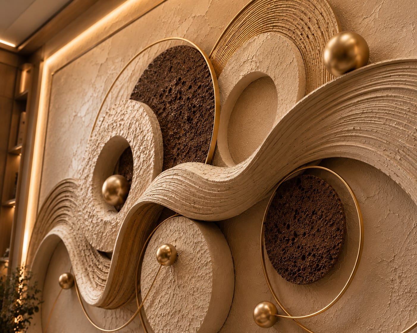 Golden Orbit – Luxury Modern Abstract Printable Wall Art