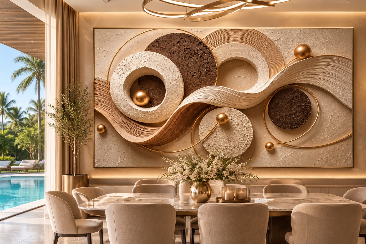 Golden Orbit – Luxury Modern Abstract Printable Wall Art