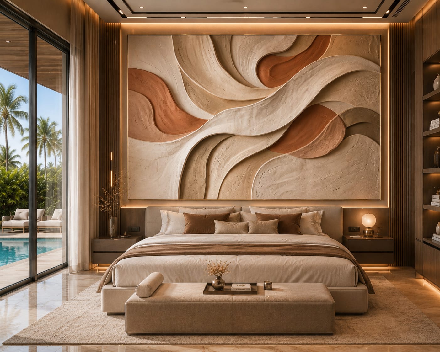Terracotta Flow – Warm Organic Abstract Printable Wall Art
