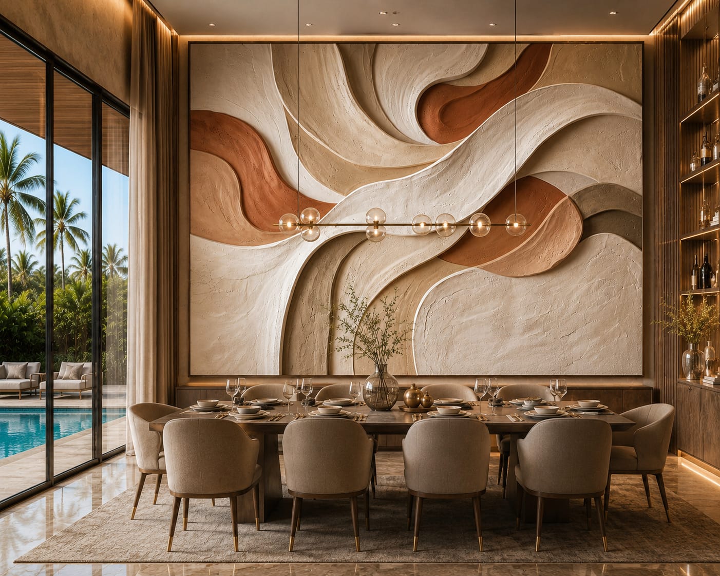 Terracotta Flow – Warm Organic Abstract Printable Wall Art